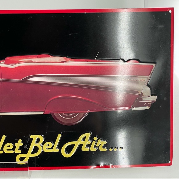 Vintage The 1957 Chevrolet Bel Air Convertible Metal Sign - Picture 4 of 4